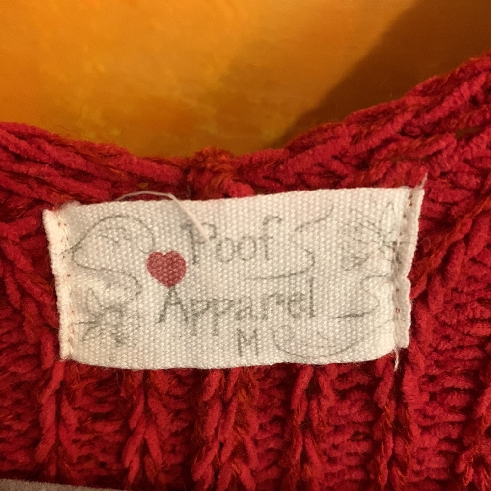 V Pullover In Red Matte Chenille - image 2